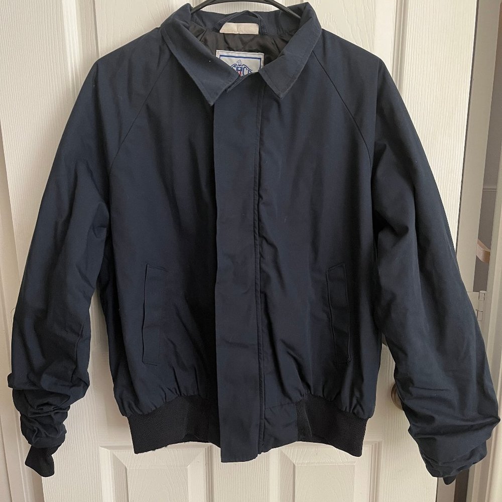 DSCP Vintage Navy Blue Guardian Collection Bomber Jacket Medium Long